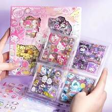 100pcs Non-Duplicate Waterproof Stationery Sticker Gift Box Featuring Hello Kitty, Cinnamoroll, Kuromi, Birthday Gift - View 4