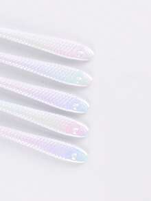 5 Piezas Juego de Pinceles de Arte de Uñas Efecto Iridiscente de Sirena - Pinceles Profesionales de Acrílico y Gel UV para Manicura, Diseño de Uñas DIY, Herramientas para Degradado y Dibujo de Detalles - Multicolor - Ver 9
