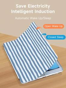 Ốp máy tính bảng sọc xanh dương, tương thích với iPad Air 8(M4)2026(11 inch), Air 8(M4)2026(13 inch), 9.7/10.2/10.5/10.9/12.9/Pro 11, thế hệ thứ 10, tương thích với Samsung Galaxy Tab S6 Lite 10.4 inch, tương thích với Kindle Paperwhite thế hệ thứ 12 2024, Kindle (thế hệ thứ 11) phiên bản 2022, mềm mại và chống rơi vỡ, chân đế thông minh/tự động bật/tắt màn hình. - Nhiều màu - Xem 4