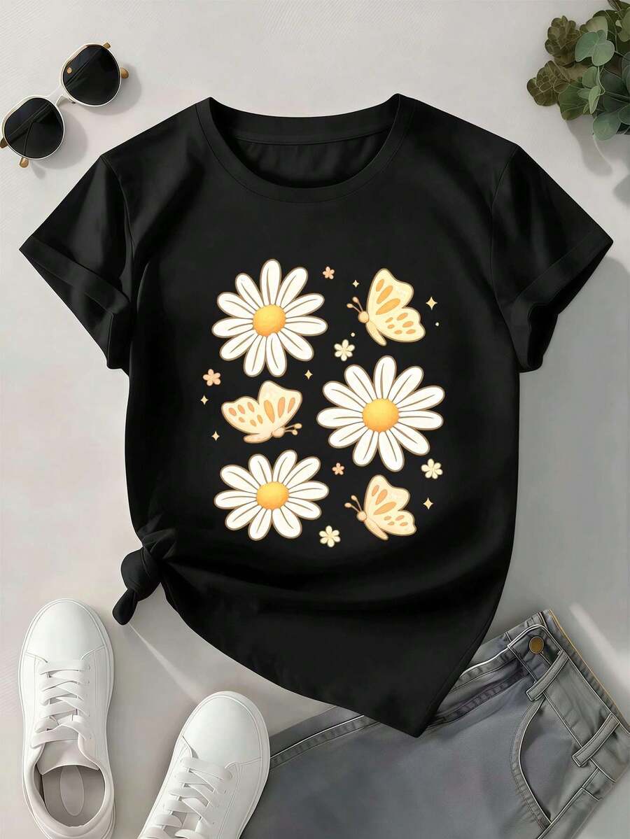 Women T-Shirts - Black - View 1