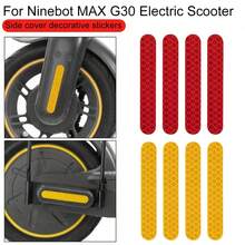 Reflective Wheel Cover Stickers For Ninebot Max G2/G65/G30/G30D - PVC Safety Stickers, Enhance Nighttime Visibility, Red/Yellow - Multicolor - View 2