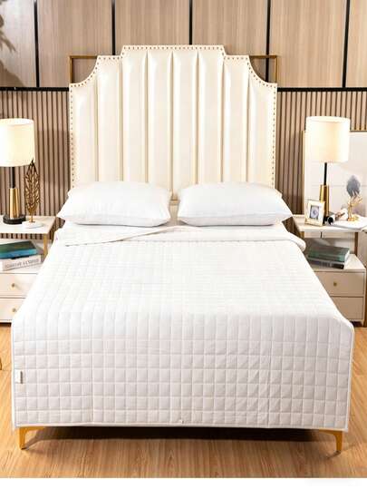 7kg Gravity Blanket, 135 X 200 Cm, 100% Cotton Weighted Blanket With 7x7 Cm Grid Pattern, Adult Thick Quilted Weighted Blanket To Improve Sleep And Relieve Stress