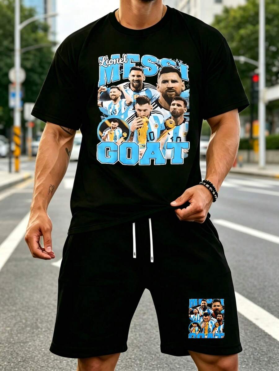 2 Piece Sets Vacation Outfits Women Refreshing Summer Lionel Messis 10 Graphic Tee Summer Luxury Brand Cotton Men's And Men's T-Shirts Short Sleeves Size S~5XL