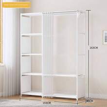 Multifunctional Easy-Install Minimalist Wardrobe Storage Cabinet, Dust-Proof Bookshelf, Suitable For Office, Classroom, Living Room, Bedroom, Dorm - Multicolor - View 18