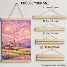 1 Stück Rosa Sternenhimmel Kunstwerk, Pastell Sonnenuntergang Ölgemälde Leinwanddruck | Moderne impressionistische Kunst Dekoration geeignet für Mädchenzimmer, Wohnheim, Wohnzimmer oder Büro, impressionistisches Landschaftsposter, Geschenk für Kunstliebhaber, gerahmt oder ungerahmt - Muster 2 - Übersicht 16