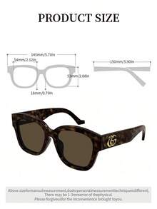 Gucci Vintage Style Unisex High-End Fashion Glasses For Daily Wear - Black - View 6