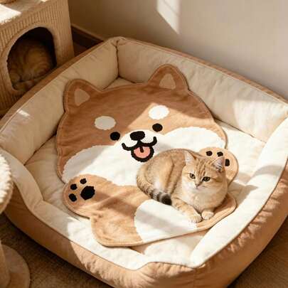 1 pieza Manta suave con estampado de perro Corgi, manta de franela con patrón de dibujos animados, manta cómoda y acogedora, adecuada para sofá, cama, oficina, manta decorativa adorable para mascotas, regalo perfecto para amantes de las mascotas