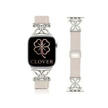1条装升级版编织表带，带磁扣，兼容表盘尺寸38mm、40mm、41mm、42mm、44mm、45mm、46mm、49mm，男女通用；可调节尼龙单圈表带，兼容 Series 11、10、9、8、7、6、5、4、3、Ultra、3、2、1、SE；四叶草表带 - 四葉草 - 查看 11