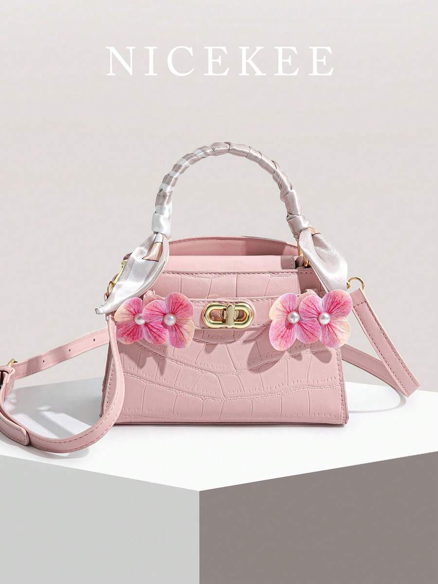 Elegante bolso de mano de primavera/verano con textura de piedra, exquisita bolsa de hombro de seda retro de alta gama, bolso cruzado de mujer de diseño único y alta calidad, adecuado para citas, cenas, compras, fotografía y otras ocasiones