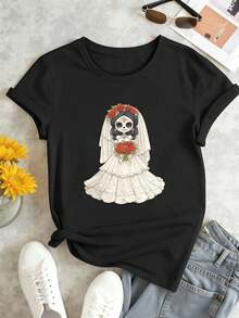 Women T-Shirts - Black - View 2