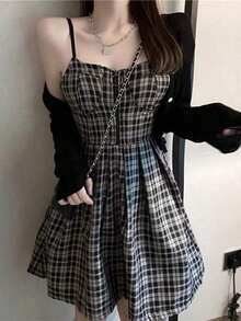 Women Short Dresses - Picture Color - View 2