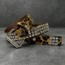 1pc Women's Punk Style Rivet Decor Adjustable Waist Belt, Gothic Y2K Streetwear - Multicolor - View 6