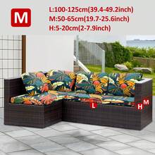 1 chiếc vỏ đệm ghế sofa ngoài trời in hình lá cây, vỏ đệm ghế sofa nửa bọc co giãn, vỏ đệm ghế sofa sân hiên - Nhiều màu - Xem 12