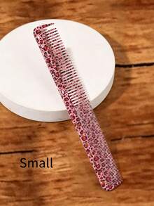 5/3/1 Pc Pink Leopard Print Hair Comb Set, Professional Salon Hairdressing Comb, Barber Cutting Comb, Flat Top Comb, Unisex Parting & Styling Comb - Multicolor - View 6