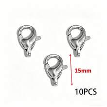 10 chiếc khóa càng cua bằng thép không gỉ 304 mạ vàng và bạc, móc khóa kim loại dùng để tự làm trang sức, vòng cổ, vòng tay. - kẹp tôm hùm - Xem 8