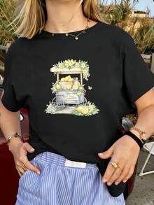 Women T-Shirts - Black - View 1