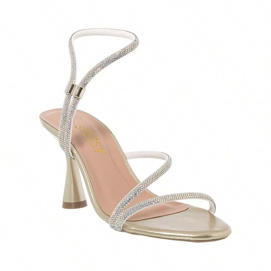 Stessy Shoes Women Heeled Sandals - Gold - View 1