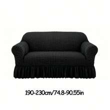 1Pc Cushion Covers, Elastic Living Room Sofa Covers, Cuprecamas, Suitable For Room Decor, Headboard, Headboard Cover, Bedroom Acesories, Cushion, Couches For Living Room, Recliner Chair Cover, Home Decor - 黑色 - 查看 7