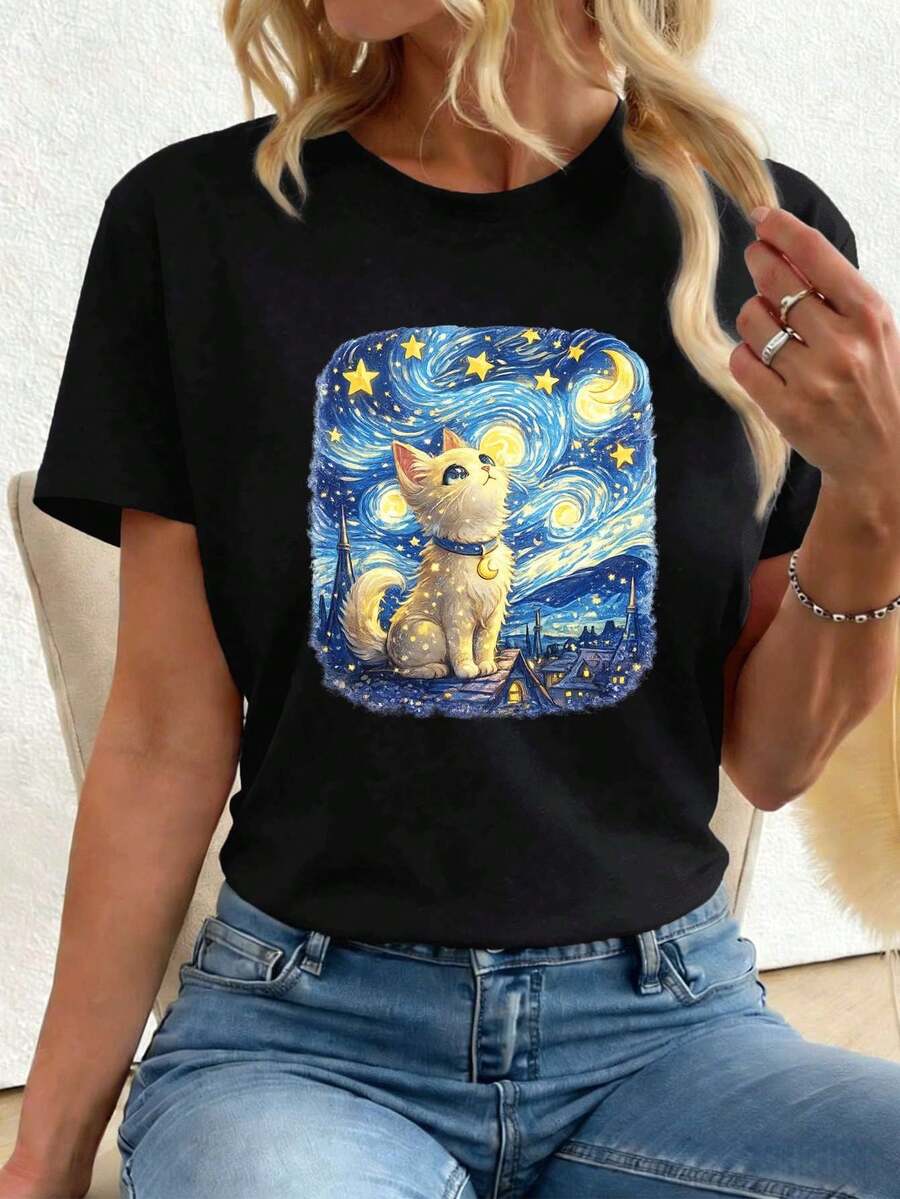 Women T-Shirts - Black - View 1