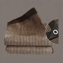 Outdoor Sunshade Net, Privacy Fence Screen, High-Density Polyethylene With Copper Button Eyelets, Plastic Corner Reinforcement, Evenly Woven, Breathable, UV-Resistant. Suitable For Gazebos, Patios, Gardens, Canopies, Greenhouses, Lawns, Dog Houses, Backyards, Porches, Pergolas, Garages. Available In Multiple Sizes. - Coffee Brown - View 9