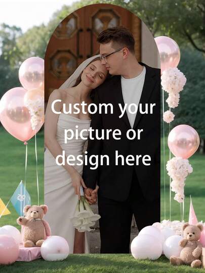 Custom Elastic Canvas Arch Background Cover - Designed For Dome Background Frames, Suitable For Indoor And Outdoor Use, Easy To Set Up, Available In Various Sizes, No Power Required, Perfect For Birthdays, Themed Parties, Weddings| Modern/Classic Art Style | Indoor/ Outdoor Use, No Frame, Valentine's Day Decor Stylish