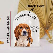 1pc Customized Dog Cocktail Menu Board, Personalized Acrylic Drink Menu Sign, Unique Wedding Bar Signage, Personalized Pet Cocktail Menu Board, Customized Pet Portrait Wedding Bar Sign, Open Bar Dog Signage - C-pet Wedding Beverage Menu Sign - View 21