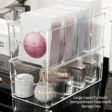Large Capacity Makeup Storage Box, Wardrobe Storage Box, Sock Storage Box, Underwear Storage Box, Transparent Partition Storage Box, Vanity Storage Box, Suitable For Bathroom, Bedroom, Wardrobe And Kitchen, Great For Storing Cosmetics, Belts, Ties, Underwear, Socks, Scarves, Etc. - Multicolor - View 3