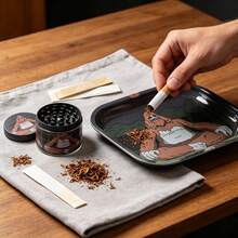 OFFPUFF 2 Pieces Sasquatch Rolling Tray With A Matching Grinder Sets - Multicolor - View 4