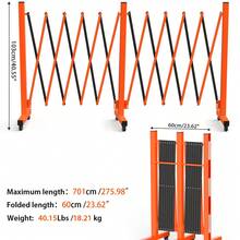 Safety Cones & Barriers - 9FT Basic Model | With 4 Wheels | Orange + Black - View 8