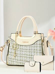 3pcs/Set Women's Embroidered Shoulder Bag, Fashion Personalized Crossbody Bag, Handbag Set - Black - View 23
