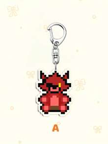 1pc Y2K Style Cartoon FNAF Acrylic Keychain, Featuring Character Graphic Design, Suitable For Car Keys, Backpacks, Bags, Lanyards, Keychains, And Makes A Great Gift For Boyfriends, Girlfriends, Family, Doctors, Nurses, Valentine's Day, Phone Decoration, Etc. - A - 查看 2