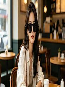 Retro svarta polariserade modeglasögon, herrglasögon med UV-skydd för bilkörning - Multifärgad - Visa 3