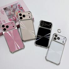 Koolife 粉色 CD 图案激光极光手机壳，大窗口摄像头保护，防黄变防震，时尚闪亮设计，兼容苹果 17/17 Pro/17 Pro Max - 粉色 - 查看 8