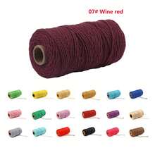 2mm 100m Cotton Rope Cotton Thread, Suitable For Handmade Knitting, Knitting Crafts, Crochet Handmade, Bohemian Decor, Twisted Braided Rope, Handmade Bow Gift Packaging Material, Wedding Decoration, Handmade Gifts, String Lights, Plant Hanging Baskets - 2mm - View 18