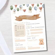 10/30 Pcs Spanish Baby Shower Prediction Cards, Baby Predictions, Gender Reveal Cards, Baby Shower Interactive Game Cards - Multicolor - View 4