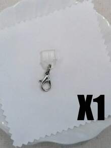1个/5个/10个装龙虾扣防尘塞，字母和心形手机充电口保护套，适合DIY手机装饰，通用Type-C、苹果、USB充电口防尘塞 - 彩色 - 查看 10