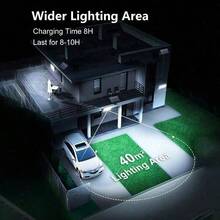 1pc 400 LED Cool White Solar Split Light, High-Brightness Solar Street Lamps, Larger Solar Panels, Easy Installation, Ultra-Bright, Suitable For Porches, Courtyards, Garages, Fences, Paths, Walls. - 400LED - View 10