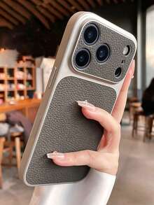 Ốp lưng điện thoại họa tiết vải thiều thời trang, cửa sổ lớn cho iPhone 17 Pro Max, 17 Pro, 16 Pro Max, 15, 14 Pro, 13, 12 Pro, 17, có bảo vệ camera, chất liệu mềm mờ chống rơi vỡ. - Xám - Xem 3