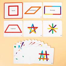 1 Set Children's Rainbow Stick Assembling Puzzle, Early Education Math Counting, Children's Intellectual Educational Toy, Counting Cognitive Toy Logic Training - Multicolor - View 6