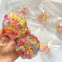 1pc Exquisite Spherical Slow Rebound Stress Relief Toy: Exquisite Spherical Slow Rebound Stress Relief Toy, Soft Slow Rising Stress Relief Toy, Suitable For Teens And Adults, Perfect For Desk Play And Anxiety Relief. - 彩色 - 查看 2