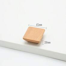 1/2/4 piezas Tiradores de madera, tiradores minimalistas modernos para puertas de gabinete, cajones, armarios, muebles y gabinetes de zapatos - cuadrado - Ver 6
