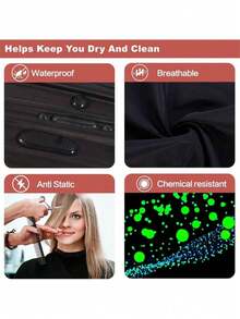 5pcs Oversized Perming & Dyeing Foil Capes, Waterproof Hairdressing Accessories - Multicolor - View 5