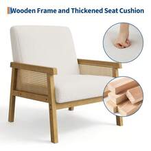 Chair Pads - Lambswool White 1953-1 Wooden Frame 006 - View 5
