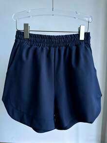 Women's Set: Shirt And Shorts, Luis Twill Fabric SP013 - Navy Blue - View 2