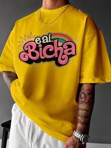 Basic T-Shirt EAI Bicha LGBT Gay Premium Unisex - Yellow - View 1