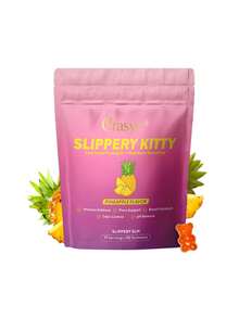Crasye Slippery Kitty Moisture Gummies For Women Pineapple Flavored Feminine Probiotics Slippery Elm Immune Defense Flora Support Ph Balance Odor Control 60 Gummies - - - 查看 10