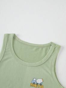 5pcs/Set Kids Boys' Sleeveless Undershirt/Tank Top, Lightweight Summer Wear, Suitable For Ages 4-12 - Multicolor - View 4