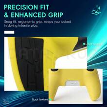 Ốp bảo vệ bằng silicon mềm Data Frog tương thích với tay cầm DualSense, lớp phủ chống trượt với nắp bọc ngón cái. - Xem 4