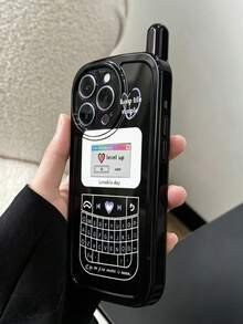 Ốp điện thoại thiết kế hình trái tim thời trang mới, tương thích với iPhone 17 Pro, 16 Pro Max, 15 Pro/14/13/12, ốp điện thoại hoạt hình, tương thích với iPhone 14 Pro Max/15/12/11/1 Pro Max/16 Pro, ốp bảo vệ chống rơi cho 17 Pro Max. - màu đen - Xem 2