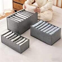 1pc Solid Color Drawer Storage Bag, Minimalist Durable Polyester Foldable Wardrobe Organizer Bag With Divider. Space-Saving Clothing Sorting Storage Box For Underwear, Socks, T-Shirts. Practical Home Organizer Ideal For Bedroom Closet Drawers And Dorm, All-Season Essential Household Storage Item - 1 piece - View 4